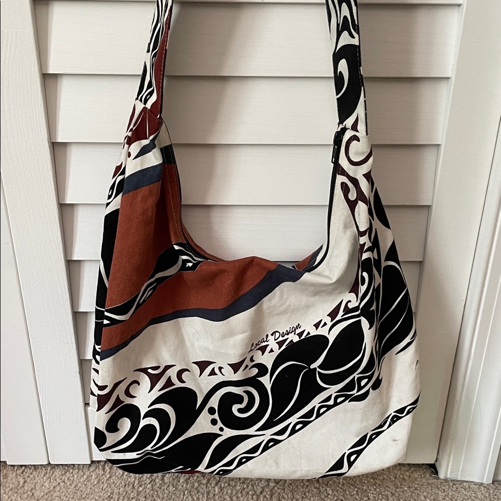 Local Design Made in Hawaii Sling Bag - Black, White, Brown